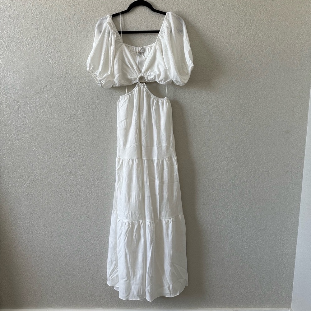 White Cutout Maxi Dress